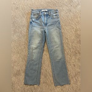 Joe’s Light Wash High Waisted Straight Leg Jeans, size 27